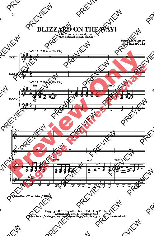 Blizzard On The Way Sheet Music by Jay Althouse (SKU: 38279) - Stanton ...