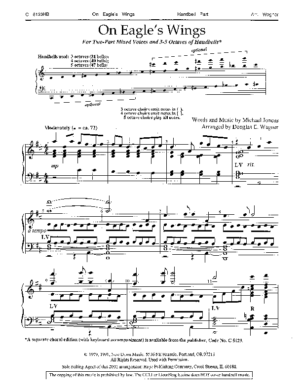 On Eagle's Wings Sheet Music by Michael Joncas (SKU C5123HB) Stanton