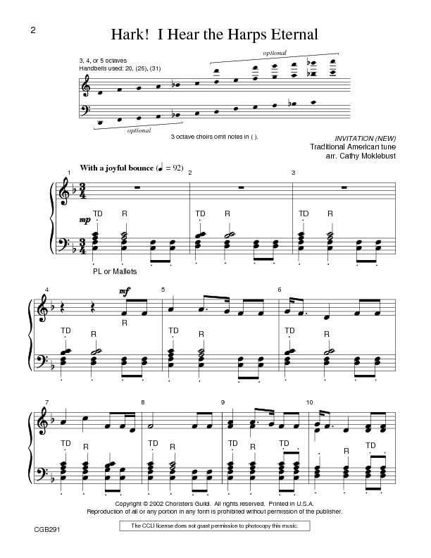 Hark I Hear The Harps Eternal Lyrics Hark I Hear The Harps Eternal Sheet Music by Cathy Moklebust (SKU