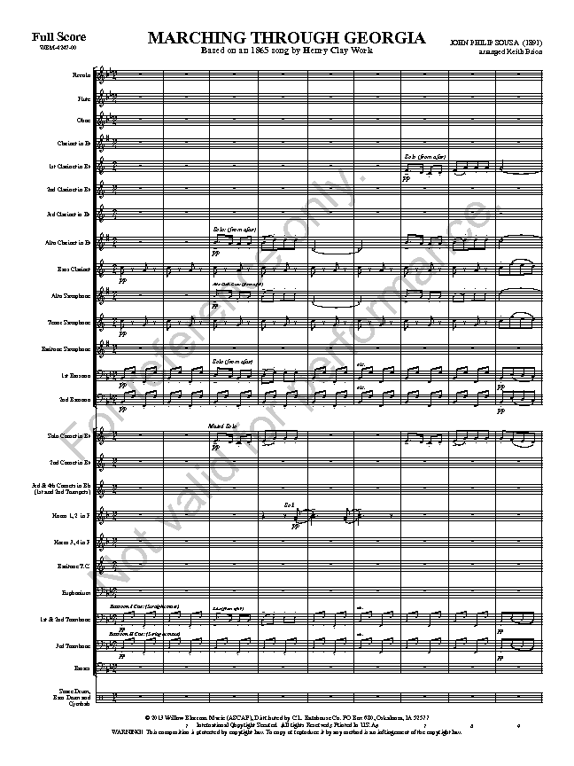 Marching Through Sheet Music by Keith Brion (SKU WBM424700) Stanton's Sheet Music