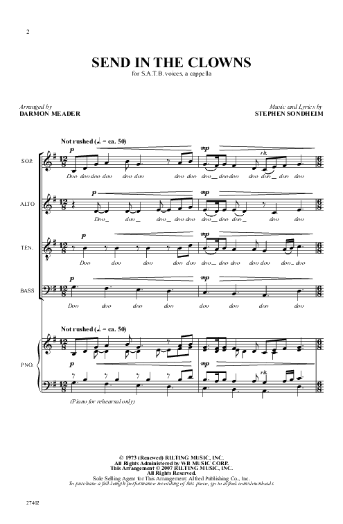 send in the clowns violin sheet music