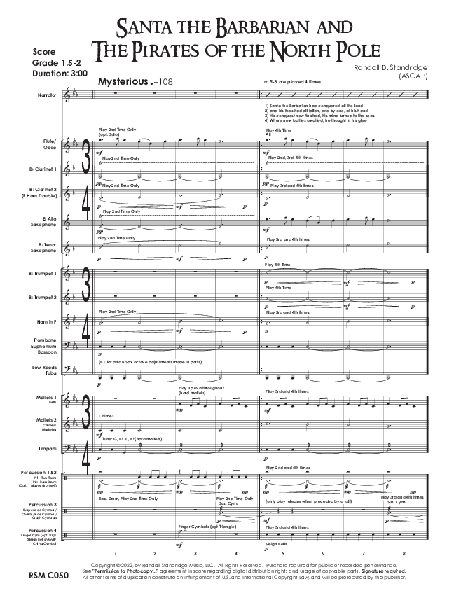 Santa the Barbarian and the Pirates of the North Pole Sheet Music by