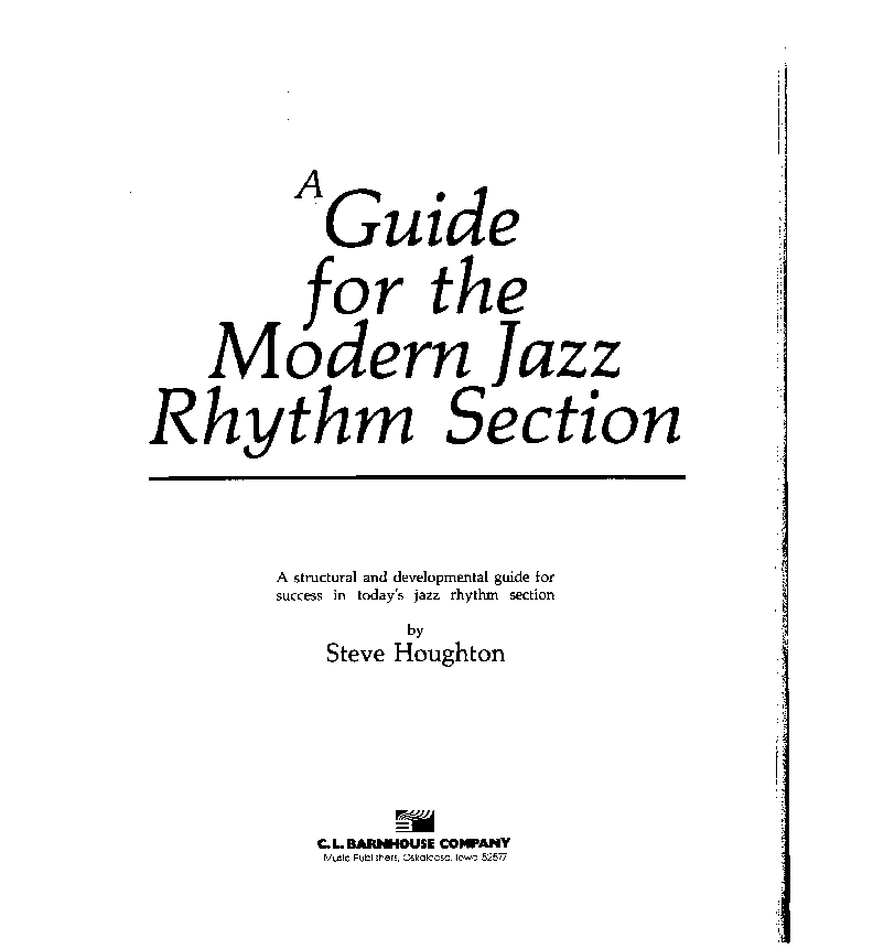 Guide For The Modern Jazz Rhythm Section Sheet Music by Steve Houghton